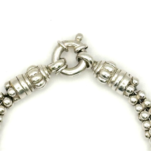 Lagos Signature Caviar Chunky Silver Beaded Bracelet - Picture 3 of 8